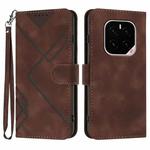For Honor GT Pro Line Pattern Skin Feel Leather Phone Case(Coffee)