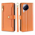 For Xiaomi Civi 3 5G Sheep Texture Cross-body Zipper Wallet Leather Phone Case(Orange)