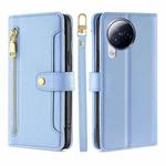 For Xiaomi Civi 3 5G Sheep Texture Cross-body Zipper Wallet Leather Phone Case(Blue)