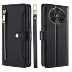 For Xiaomi Redmi A3 4G Sheep Texture Cross-body Zipper Wallet Leather Phone Case(Black)