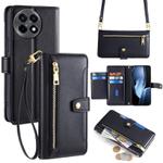 For OnePlus Ace 5 / 5 Pro Sheep Texture Cross-body Zipper Wallet Leather Phone Case(Black)
