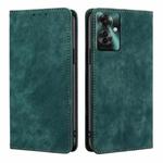 For OPPO Reno11 F 5G RFID Anti-theft Brush Magnetic Leather Phone Case(Green)