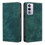 For OPPO A3 Pro 5G India RFID Anti-theft Brush Magnetic Leather Phone Case(Green)