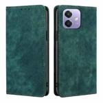 For OPPO A3 5G India RFID Anti-theft Brush Magnetic Leather Phone Case(Green)