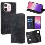 For OPPO A5 Pro 5G Global RFID Anti-theft Brush Magnetic Leather Phone Case(Black)