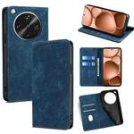 For OPPO Find X8 Ultra 5G RFID Anti-theft Brush Magnetic Leather Phone Case(Blue)