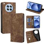For OPPO Find X8s 5G RFID Anti-theft Brush Magnetic Leather Phone Case(Brown)