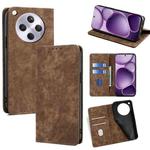 For OPPO Find X8s+ 5G RFID Anti-theft Brush Magnetic Leather Phone Case(Brown)