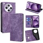 For OPPO Find X8s+ 5G RFID Anti-theft Brush Magnetic Leather Phone Case(Purple)