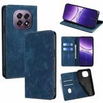 For OPPO A5 5G 2025 Global RFID Anti-theft Brush Magnetic Leather Phone Case(Blue)