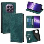 For OPPO A5 5G 2025 Global RFID Anti-theft Brush Magnetic Leather Phone Case(Green)