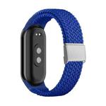 For Xiaomi Mi Band 8 Adjustable Nylon Braided Steel Buckle Watch Band(Blue)