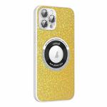 For iPhone 14 Colorful Glitter Magnetic Magsafe TPU + PC Phone Case(Bright Yellow)