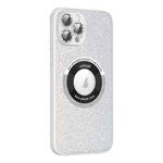 For iPhone 14 Colorful Glitter Magnetic Magsafe TPU + PC Phone Case(White)