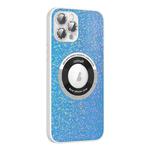 For iPhone 14 Colorful Glitter Magnetic Magsafe TPU + PC Phone Case(Blue)