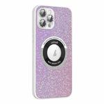 For iPhone 14 Plus Colorful Glitter Magnetic Magsafe TPU + PC Phone Case(Pink)