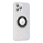 For iPhone 14 Pro Max Colorful Glitter Magnetic Magsafe TPU + PC Phone Case(White)