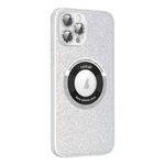 For iPhone 13 Pro Max Colorful Glitter Magnetic Magsafe TPU + PC Phone Case(White)