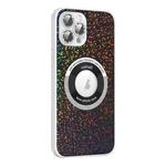 For iPhone 12 Pro Max Colorful Glitter Magnetic Magsafe TPU + PC Phone Case(Black)