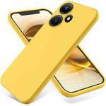 For Infinix Hot 30 Pure Color Liquid Silicone Shockproof Phone Case(Yellow)