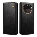 For OPPO Find X6 Oil Wax Crazy Horse Texture Leather Phone Case(Black)