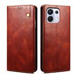For OPPO K13 5G India Oil Wax Crazy Horse Texture Leather Phone Case(Brown)