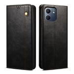 For OPPO A5x 4G / 5G Oil Wax Crazy Horse Texture Leather Phone Case(Black)
