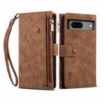 For Google Pixel 8A ESEBLE Retro Frosted RFID Flip Leather Phone Case(Brown)