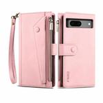 For Google Pixel 8A ESEBLE Retro Frosted RFID Flip Leather Phone Case(Rose Gold)