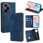 For Honor 400 Pro Global 160.8mm RFID Anti-theft Brush Magnetic Leather Phone Case(Blue)