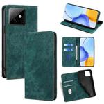 For Honor X60 GT 5G RFID Anti-theft Brush Magnetic Leather Phone Case(Green)