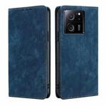 For Xiaomi Redmi K60 Ultra RFID Anti-theft Brush Magnetic Leather Phone Case(Blue)