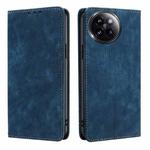 For Xiaomi Civi 4 Pro RFID Anti-theft Brush Magnetic Leather Phone Case(Blue)