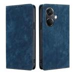 For OnePlus Nord CE3 5G RFID Anti-theft Brush Magnetic Leather Phone Case(Blue)