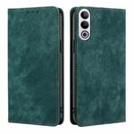 For OnePlus Ace 3V 5G RFID Anti-theft Brush Magnetic Leather Phone Case(Green)