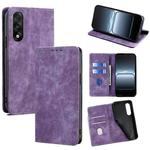 For OnePlus Ace 5 Ultra / Nord 5 RFID Anti-theft Brush Magnetic Leather Phone Case(Purple)