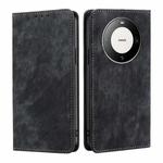 For Huawei Mate 60 Pro / Pro+ RFID Anti-theft Brush Magnetic Leather Phone Case(Black)