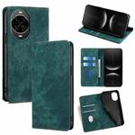 For Huawei nova 14 5G RFID Anti-theft Brush Magnetic Leather Phone Case(Green)