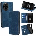 For Huawei nova 14 Pro 5G RFID Anti-theft Brush Magnetic Leather Phone Case(Blue)