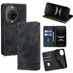For Huawei nova 14 Ultra 5G RFID Anti-theft Brush Magnetic Leather Phone Case(Black)