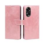 For OPPO A1 5G Calf Texture Buckle Flip Leather Phone Case(Rose Gold)