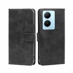 For vivo Y78 Plus 5G Calf Texture Buckle Flip Leather Phone Case(Black)