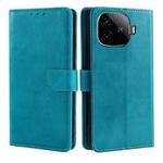 For vivo iQOO Z9 Turbo Calf Texture Buckle Flip Leather Phone Case(Blue)