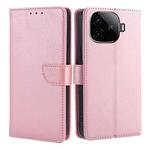 For vivo iQOO Z9 Turbo Calf Texture Buckle Flip Leather Phone Case(Rose Gold)