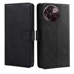 For vivo V30e 5G Global Calf Texture Buckle Flip Leather Phone Case(Black)