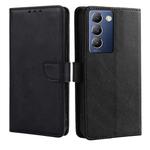 For vivo Y100 5G IDN Calf Texture Buckle Flip Leather Phone Case(Black)