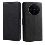 For vivo X100s Calf Texture Buckle Flip Leather Phone Case(Black)