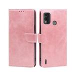 For Nokia G11 Plus Calf Texture Buckle Flip Leather Phone Case(Rose Gold)
