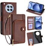 For OPPO Find X8s 5G Zipper Bag Leather Phone Case(Brown)
