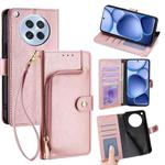 For OPPO Find X8s 5G Zipper Bag Leather Phone Case(Rose Gold)
